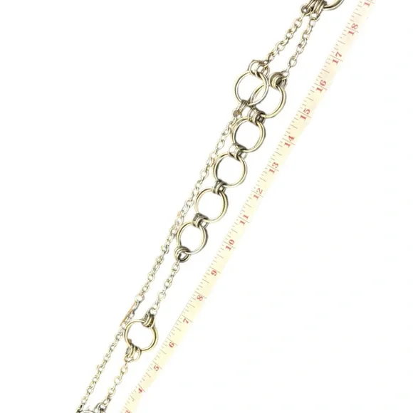 Express Silver Tone Waist Belt Adjustable To 38” MED Double Circles Boho Western - Picture 6 of 15